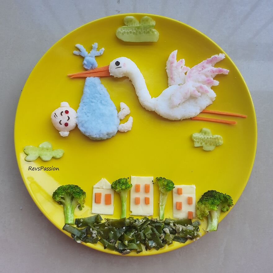 Stork Delivering The Baby