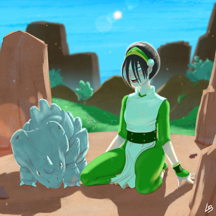 Toph And Rhyhorn