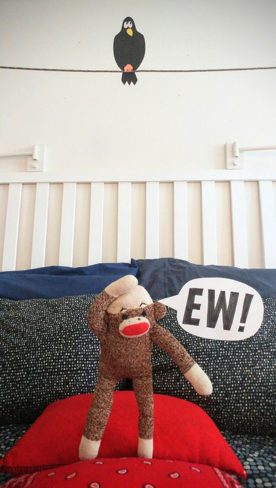 Since Covid Began, I Have Tried To Make My Wife Laugh Every Day By Creating Amusing Situations With A Sock Monkey. Here Are 40.