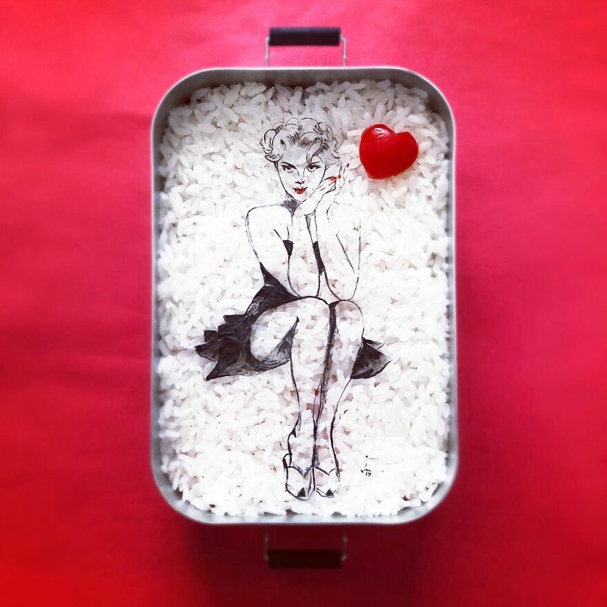 Wife Tirelessly Makes Art Every Day In Her Husband's Lunchboxes