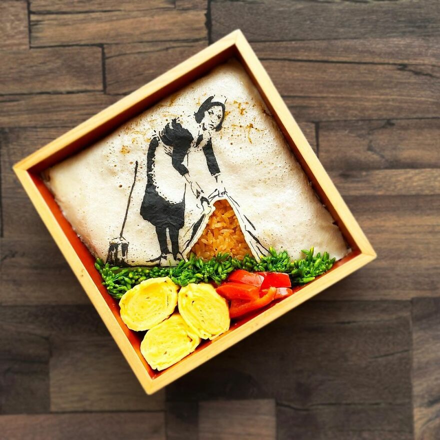 Wife Tirelessly Makes Art Every Day In Her Husband's Lunchboxes