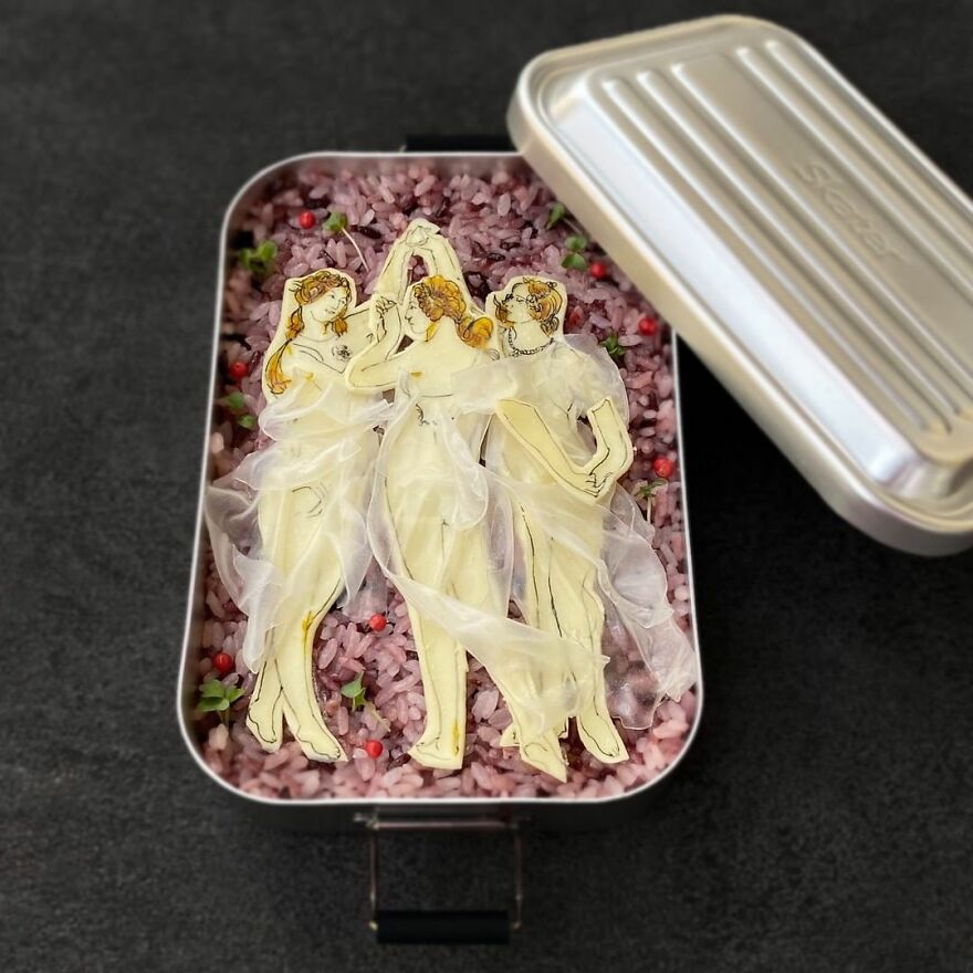 Wife Tirelessly Makes Art Every Day In Her Husband's Lunchboxes