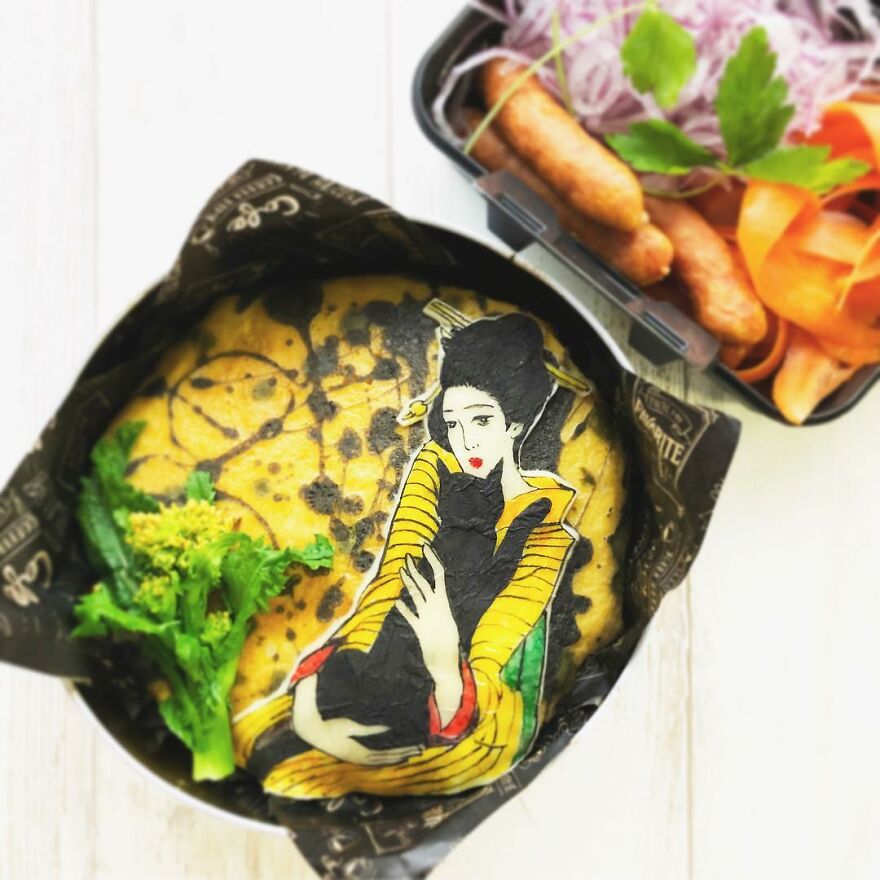 Wife Tirelessly Makes Art Every Day In Her Husband's Lunchboxes
