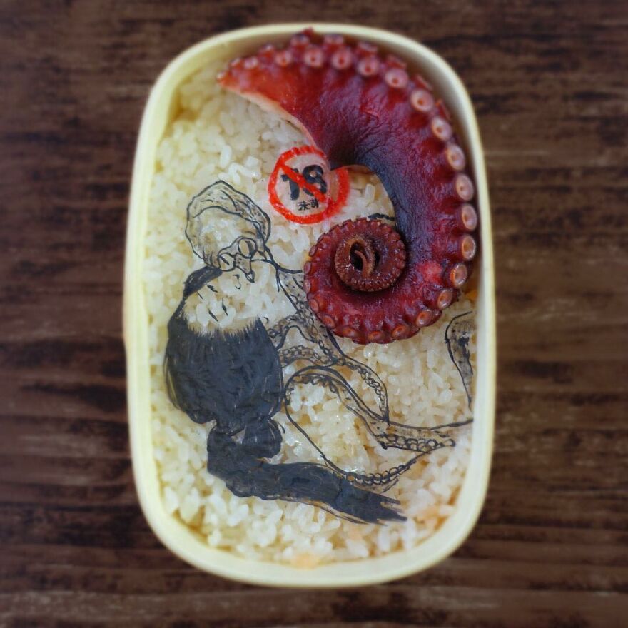 Wife Tirelessly Makes Art Every Day In Her Husband's Lunchboxes