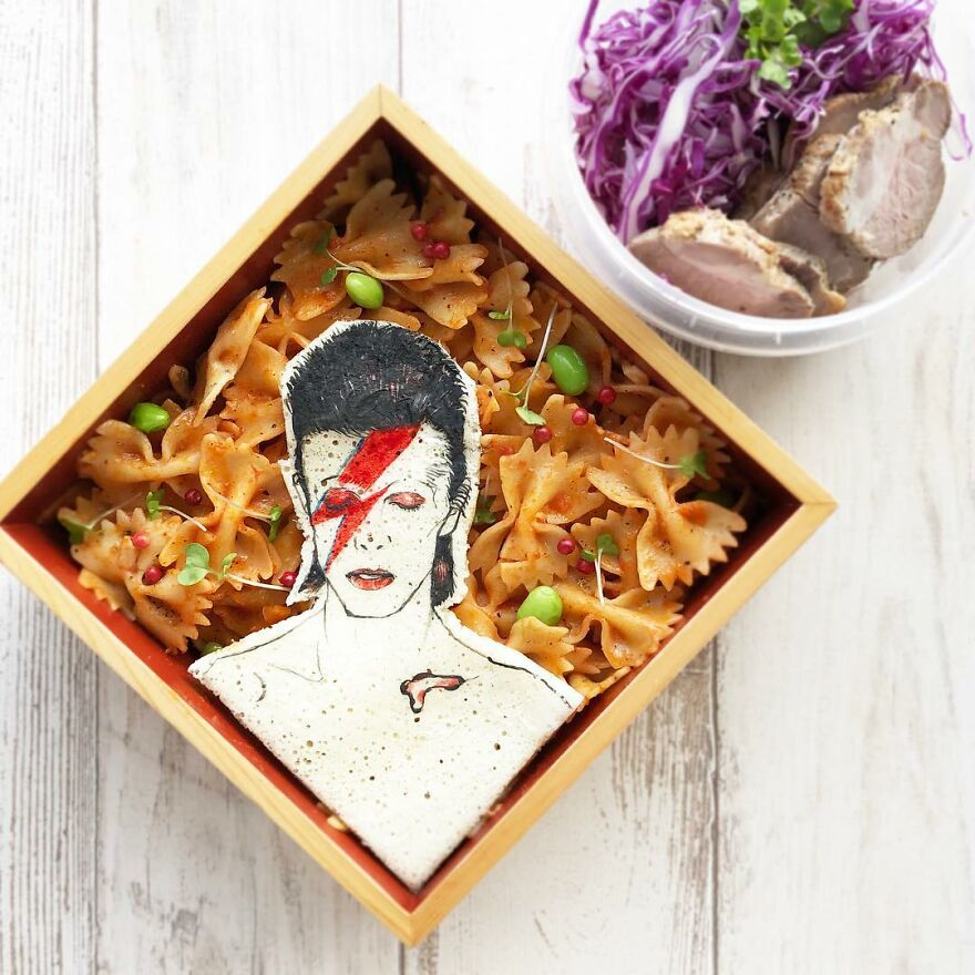 Wife Tirelessly Makes Art Every Day In Her Husband's Lunchboxes