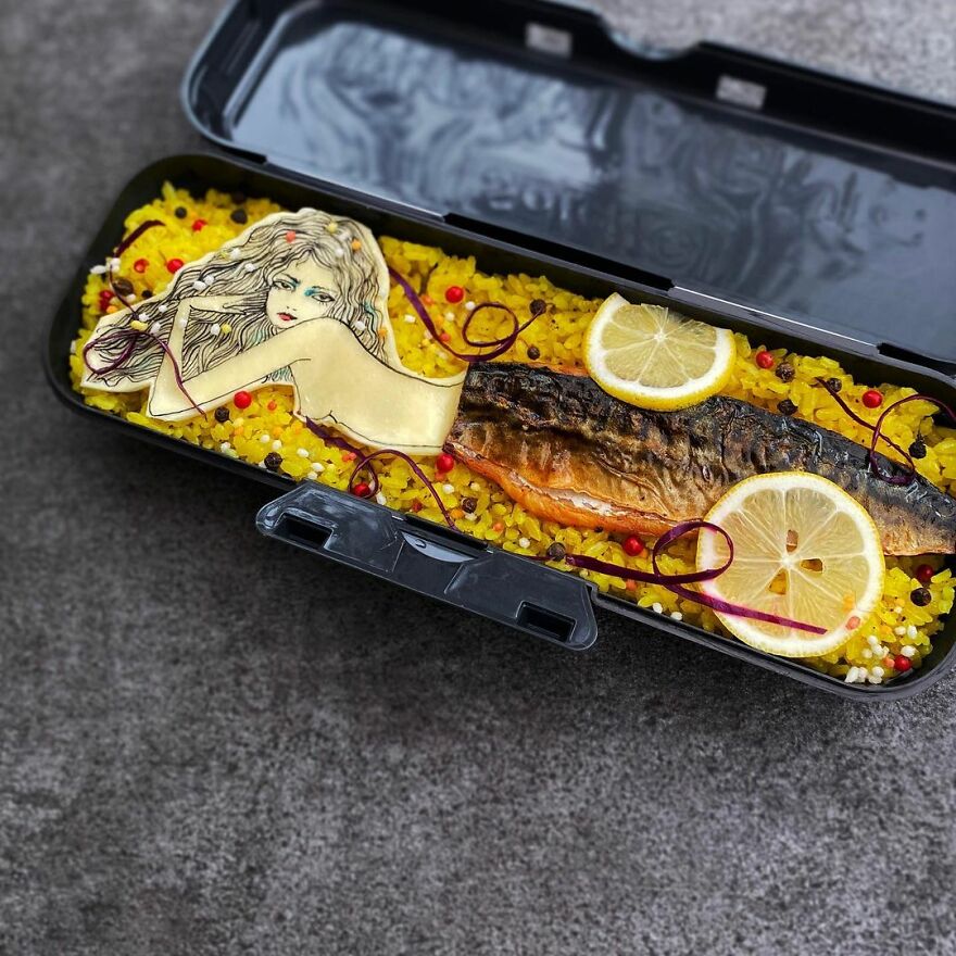 Wife Tirelessly Makes Art Every Day In Her Husband's Lunchboxes