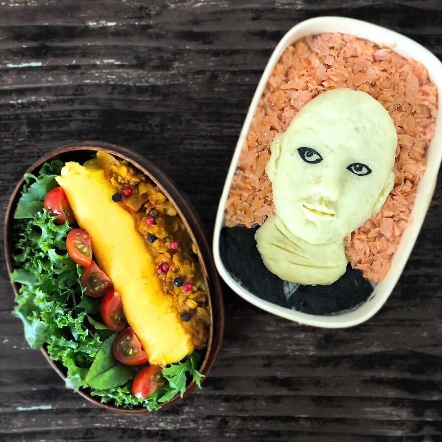 Wife Tirelessly Makes Art Every Day In Her Husband's Lunchboxes