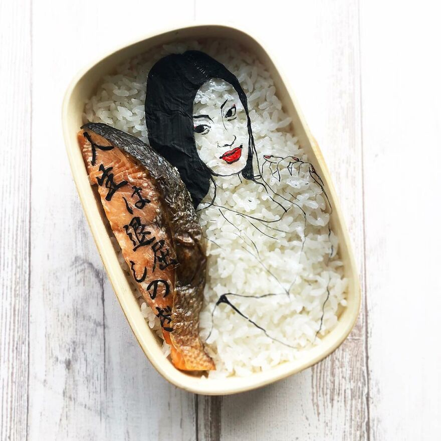 Wife Tirelessly Makes Art Every Day In Her Husband's Lunchboxes