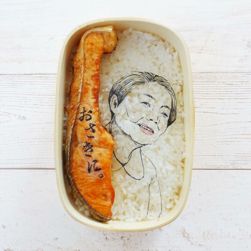 Wife Tirelessly Makes Art Every Day In Her Husband's Lunchboxes