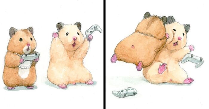 157 More Wholesome Illustrations Of A Hamster Named Sukeroku By Gotte