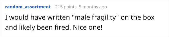Male Colleague Complains About Seeing A ‘Disgusting’ Tampon Box In Woman’s Locker, So She Makes The Box Look Even More ‘Extra’ Male Colleague Complains About Seeing A ‘Disgusting’ Tampon Box In Woman’s Locker, So She Makes The Box Look Even More ‘Extra’