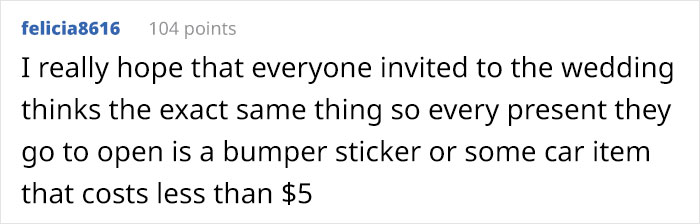 Bride Asks Guests For Gifts Worth $400, People Are Roasting Her Online