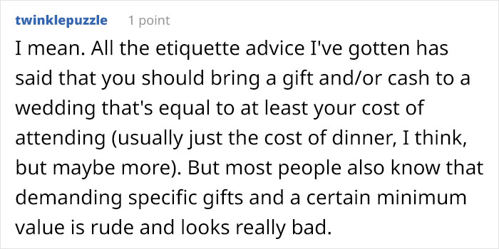 Bride Asks Guests For Gifts Worth $400, People Are Roasting Her Online Bride Asks Guests For Gifts Worth $400, People Are Roasting Her Online