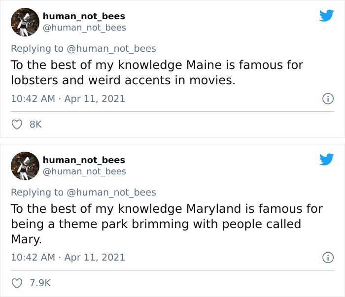 People Are Cracking Up Over This Thread Where A British Person Lists 50 American States And What They're Famous For