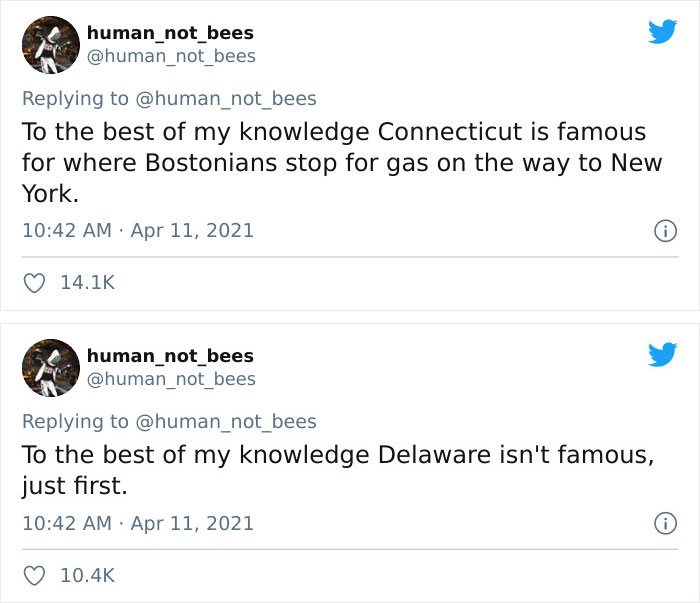 People Are Cracking Up Over This Thread Where A British Person Lists 50 American States And What They're Famous For