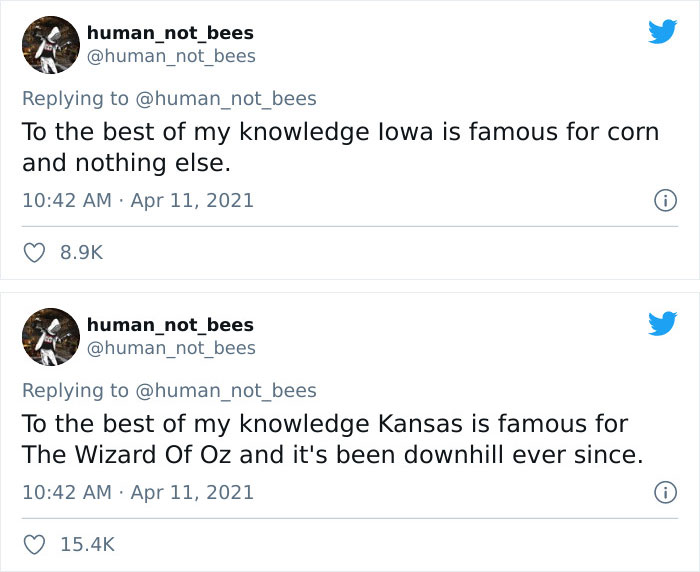 People Are Cracking Up Over This Thread Where A British Person Lists 50 American States And What They're Famous For