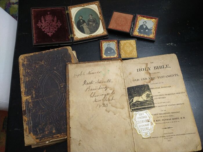 Old Family Bibles From The 1820s And My Great, Great Grandparents Civil War Daguerreotypes