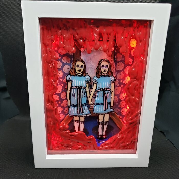 This Shadow Box Took Me Weeks To Create. It Has So Many Layers And It Lights Up.