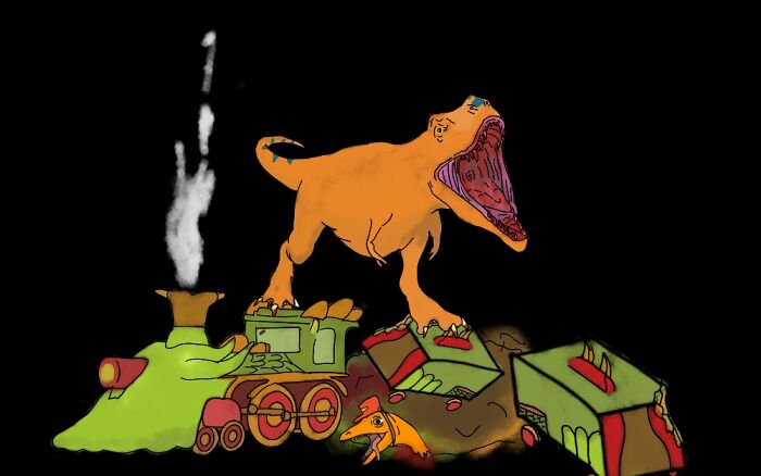 My Drawing Of The Dinosaur Train Irl