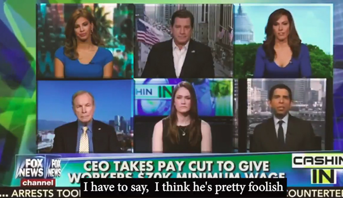 Fox News Mocked This CEO For Raising His Employees' Minimum Wage And Cutting His Own, He Rubs His Success In Their Face 6 Years Later Fox News Mocked This CEO For Raising His Employees' Minimum Wage And Cutting His Own, He Rubs His Success In Their Face 6 Years Later