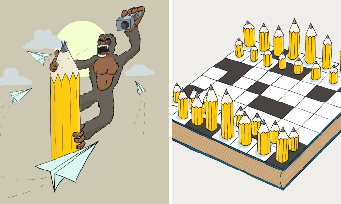 I’m Cem Çevikayak, And Here Are My Cartoons Of A Yellow Pencil And Pop Culture