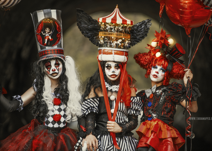 I Photographed A Dark Carnival Themed Photoshoot To Create Couture Clowns In Abandoned Creepy Nature (22 Pics)