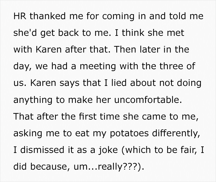 &lsquo;Karen&rsquo; Coworker Reports A Woman For Eating &ldquo;Sexy Potatoes&rdquo; At Work, Office Drama Ensues