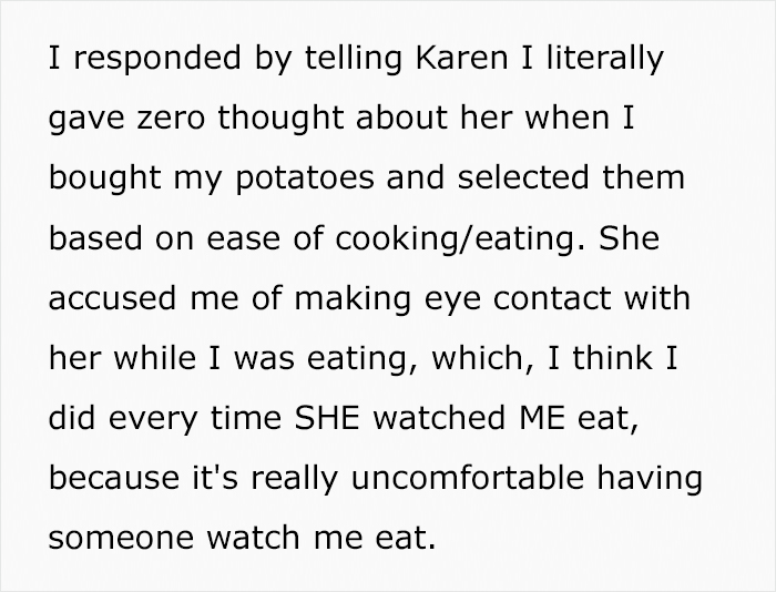 &lsquo;Karen&rsquo; Coworker Reports A Woman For Eating &ldquo;Sexy Potatoes&rdquo; At Work, Office Drama Ensues