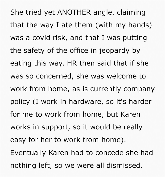 &lsquo;Karen&rsquo; Coworker Reports A Woman For Eating &ldquo;Sexy Potatoes&rdquo; At Work, Office Drama Ensues