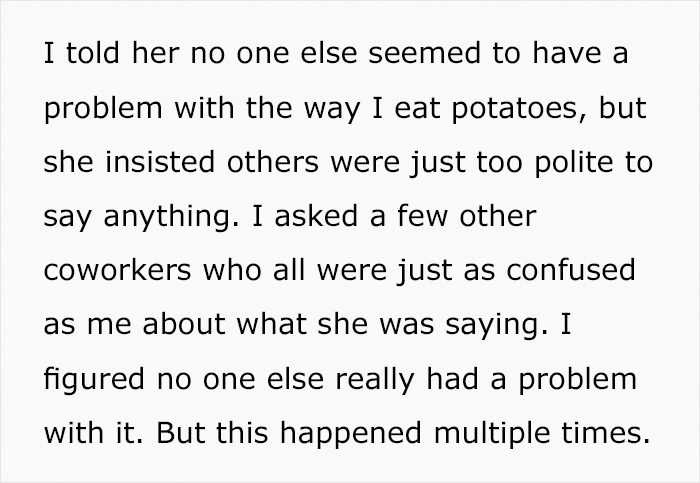 &lsquo;Karen&rsquo; Coworker Reports A Woman For Eating &ldquo;Sexy Potatoes&rdquo; At Work, Office Drama Ensues