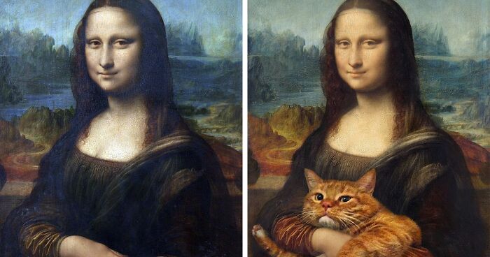 Owner Puts Her Fat Ginger Cat Into Famous Paintings, And The Result Is Hilarious (15 Pics)