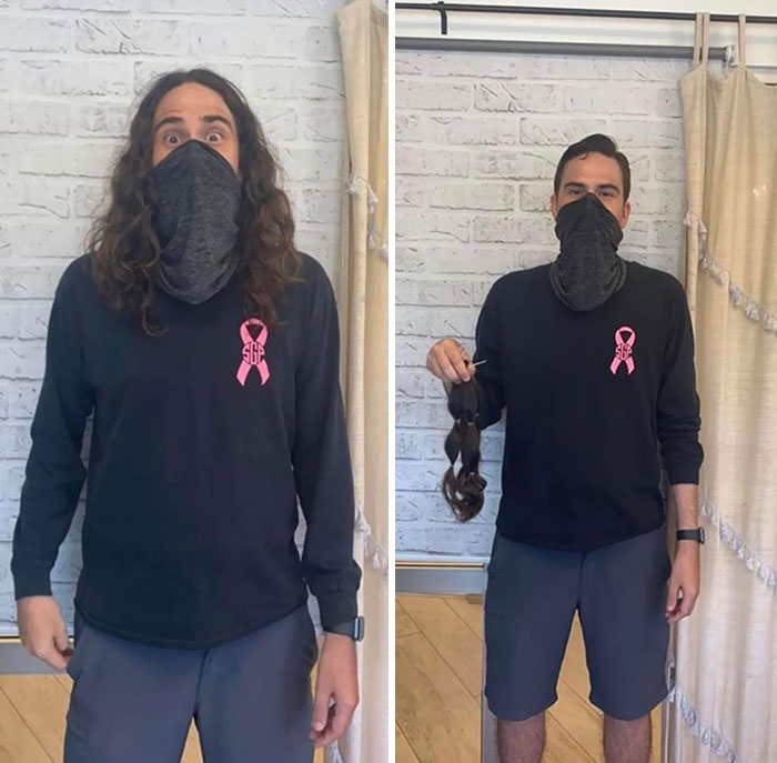 SGP Coach Dillon Price Donated His Hair To Wigs For Kids Recently. It Was 14 Inches In Length And Took Him 2.5 Year To Grow Out That Much Hair