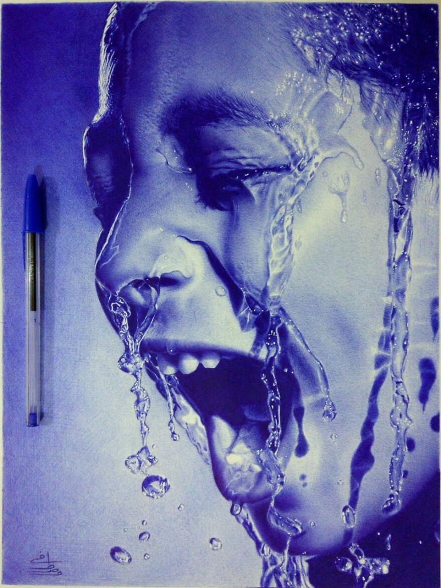 Realistic-Ballpoint-Pen-Drawings-Mostafa-Khodeir