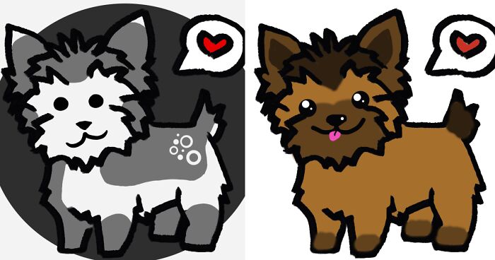 Hey Pandas, Color The Yorkie And Give It A Face (Closed)