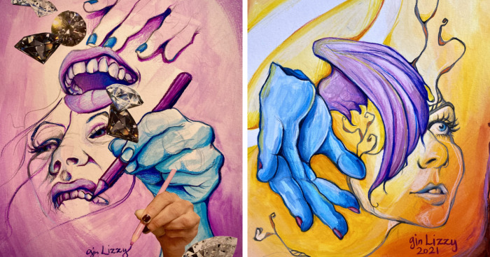 I Hear Or Feel Colors In Music, So I Made 7 Paintings, Each While Listening To One Song On Repeat