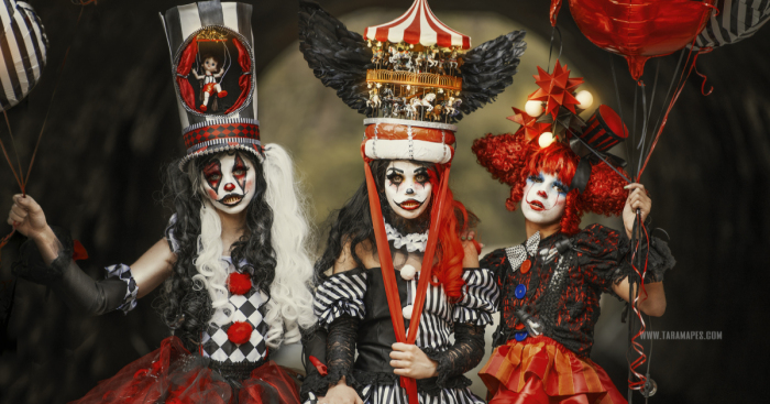I Photographed A Dark Carnival Themed Photoshoot To Create Couture Clowns In Abandoned Creepy Nature (22 Pics)