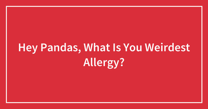Hey Pandas, What Is You Weirdest Allergy? (Closed)