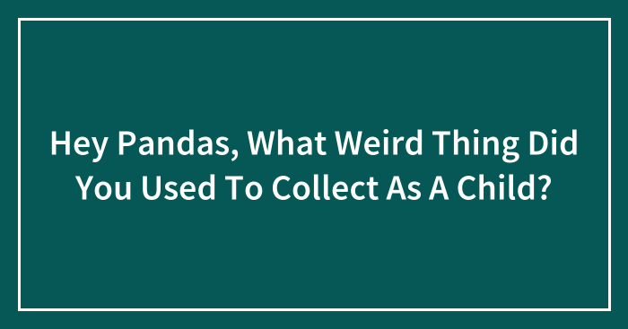 Hey Pandas, What Weird Thing Did You Used To Collect As A Child? (Closed)