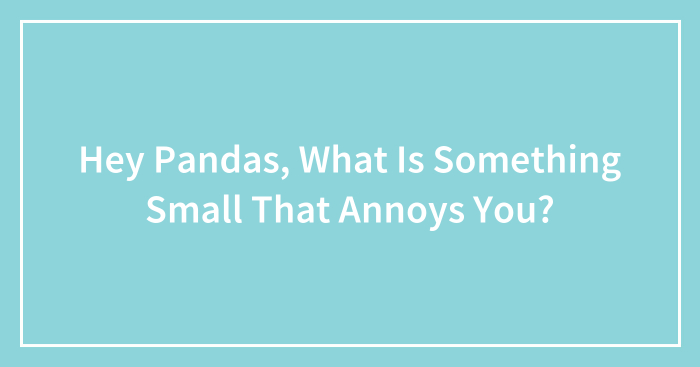 Hey Pandas, What Is Something Small That Annoys You? (Closed)
