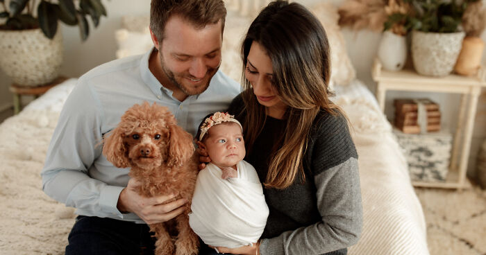 I Took Pictures Of A Family With Their Newborn Baby And Dogs (10 Pics)