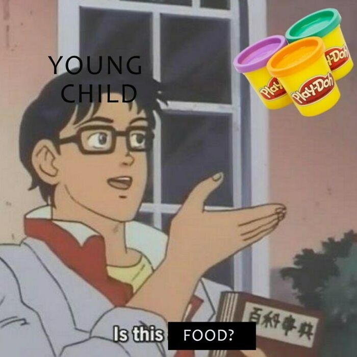 Pretend Eating Play-Doh Food