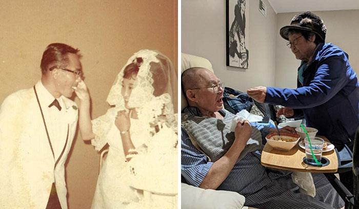 My Mother And Father. Photos Taken 51 Years Apart