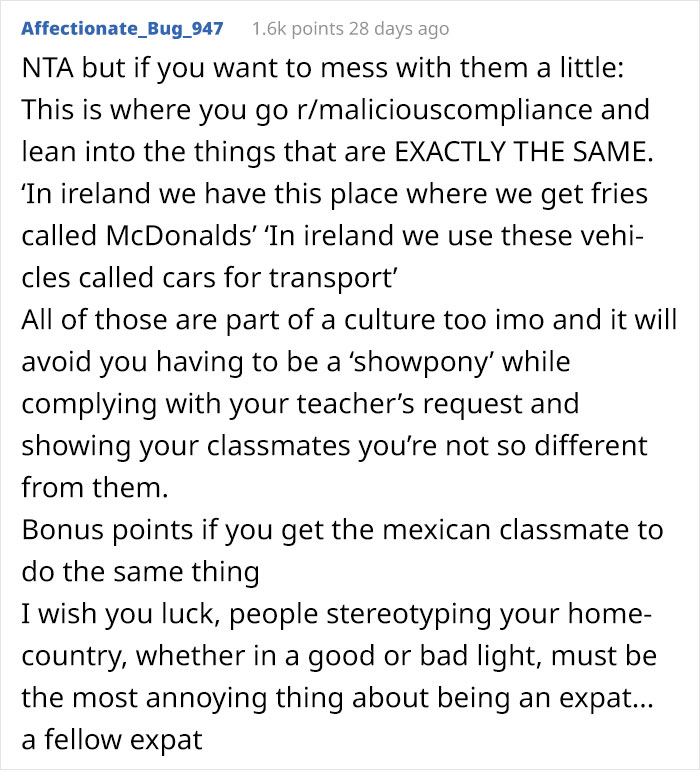 Irish Teen Gets Annoyed By Americans Asking Her Stupid Questions So She Refuses To Give Her Class A Presentation Of Her Culture Irish Teen Gets Annoyed By Americans Asking Her Stupid Questions So She Refuses To Give Her Class A Presentation Of Her Culture