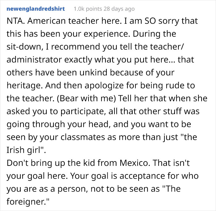 Irish Teen Gets Annoyed By Americans Asking Her Stupid Questions So She Refuses To Give Her Class A Presentation Of Her Culture