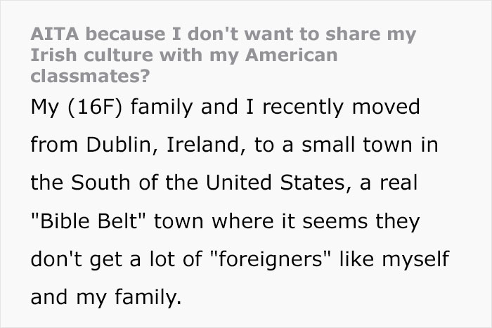 Irish Teen Gets Annoyed By Americans Asking Her Stupid Questions So She Refuses To Give Her Class A Presentation Of Her Culture Irish Teen Gets Annoyed By Americans Asking Her Stupid Questions So She Refuses To Give Her Class A Presentation Of Her Culture