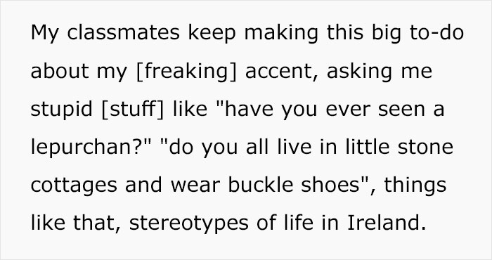 Irish Teen Gets Annoyed By Americans Asking Her Stupid Questions So She Refuses To Give Her Class A Presentation Of Her Culture