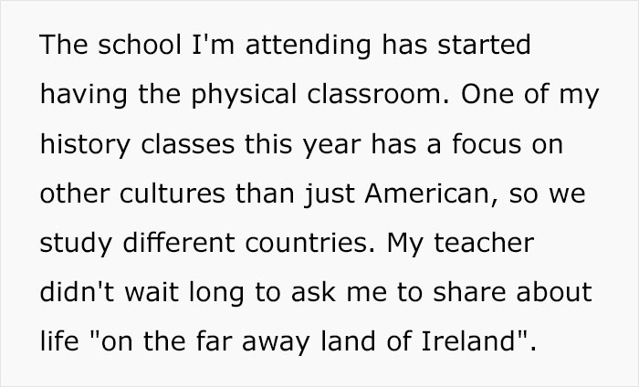 Irish Teen Gets Annoyed By Americans Asking Her Stupid Questions So She Refuses To Give Her Class A Presentation Of Her Culture