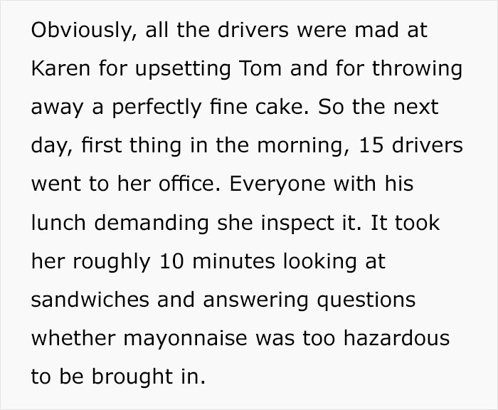 A 'Karen' Manager Throws Away An Expensive Birthday Cake Meant For The Employees, So They Devise A Revenge Plan A 'Karen' Manager Throws Away An Expensive Birthday Cake Meant For The Employees, So They Devise A Revenge Plan