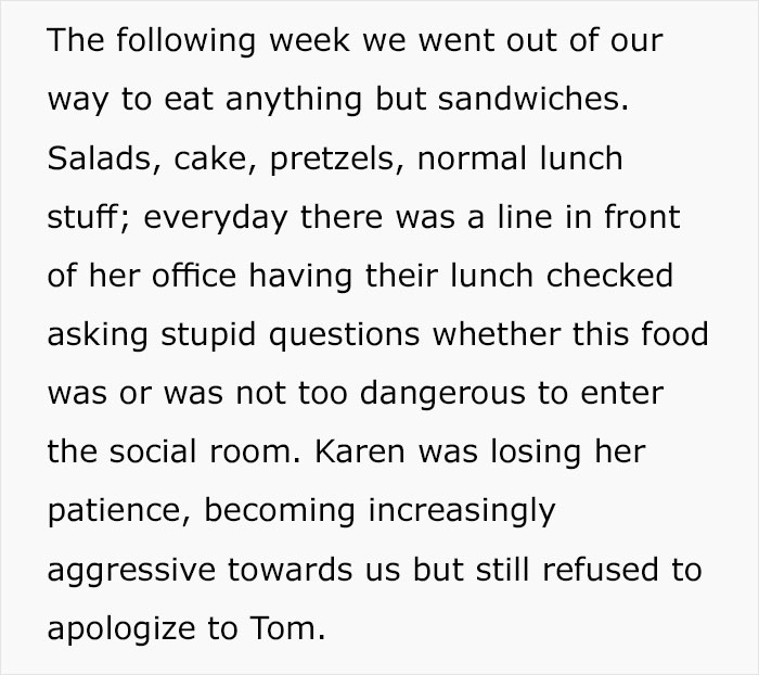 A 'Karen' Manager Throws Away An Expensive Birthday Cake Meant For The Employees, So They Devise A Revenge Plan A 'Karen' Manager Throws Away An Expensive Birthday Cake Meant For The Employees, So They Devise A Revenge Plan