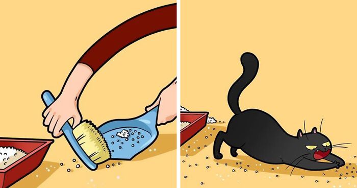 Artist Illustrates Hilarious Moments In The Life Of Every Cat Owner (30 New Pics)